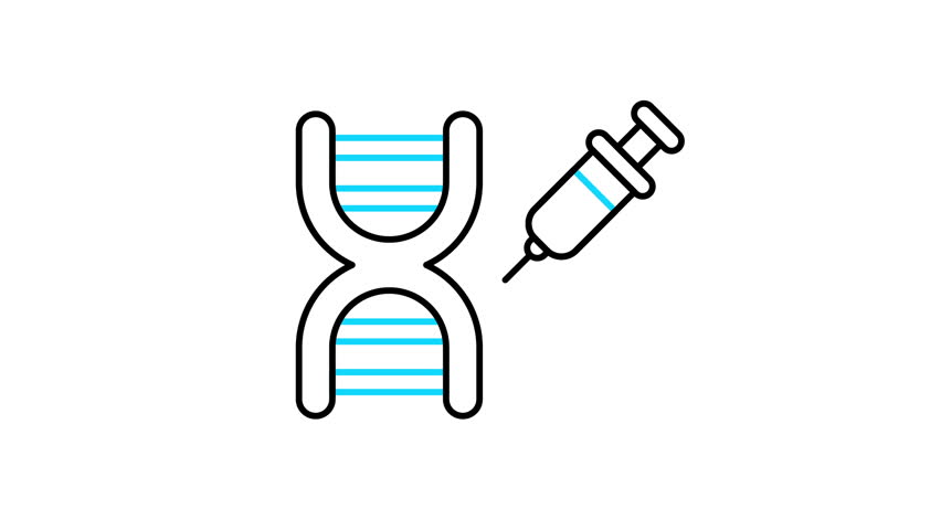 Genetic Modification Transparent Animated Icon Video With White Background