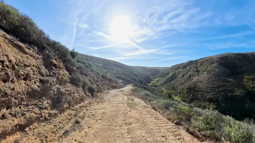 Dropping into Lobo Canyon on Santa Rosa Island