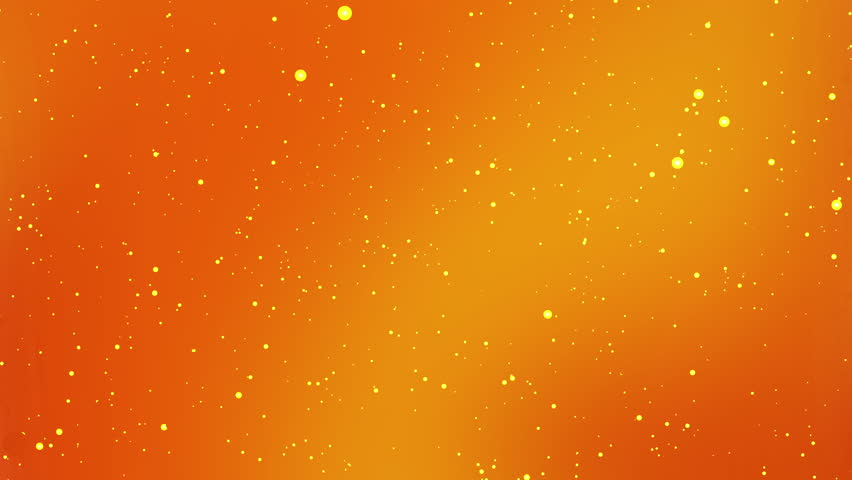 Abstract Gradient Orange Background with Sparkling Glowing Dots Decoration