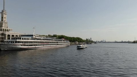 Aerial View of River Station in Moscow