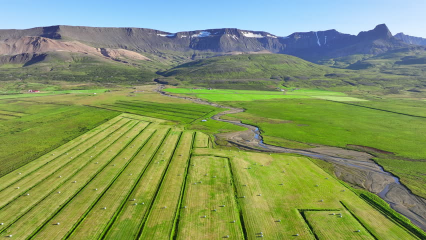Icelandic Countryside, Extraordinary Landscapes of Iceland in Summer from a Drone