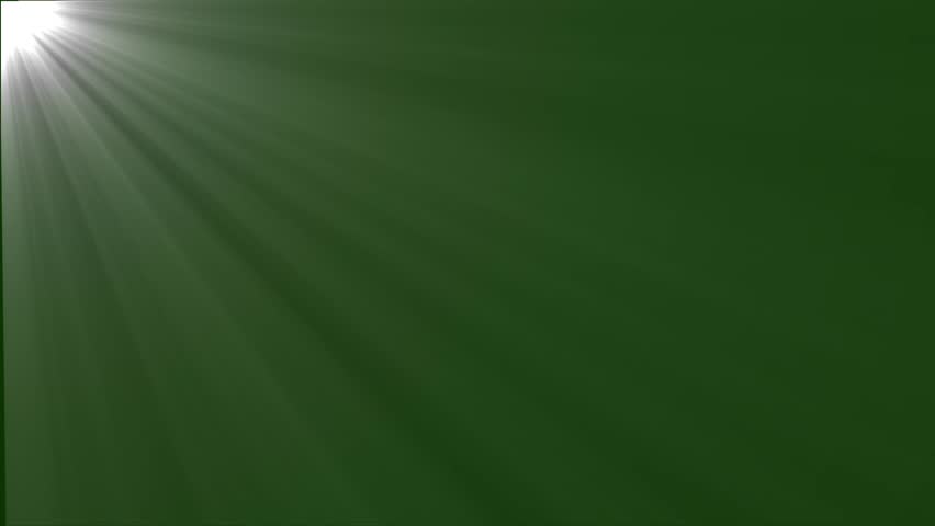 Radiant sunbeams emanate from the top left, casting a bright glow across a deep green backdrop. Perfect for overlays, transitions, or adding a touch of hope and energy.