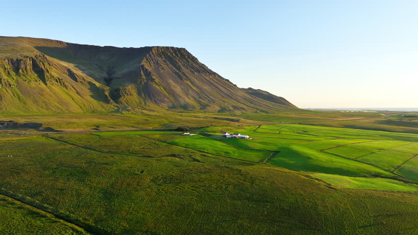 Icelandic Countryside, Extraordinary Landscapes of Iceland in Summer from a Drone
