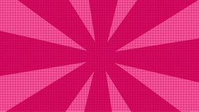 Star bubble chat with star element spinning and shaking in spinning stripes and polka dot pattern background. Pink pop art background video. - Powered by Shutterstock - Get 15% off with code: PIKWIZARD15