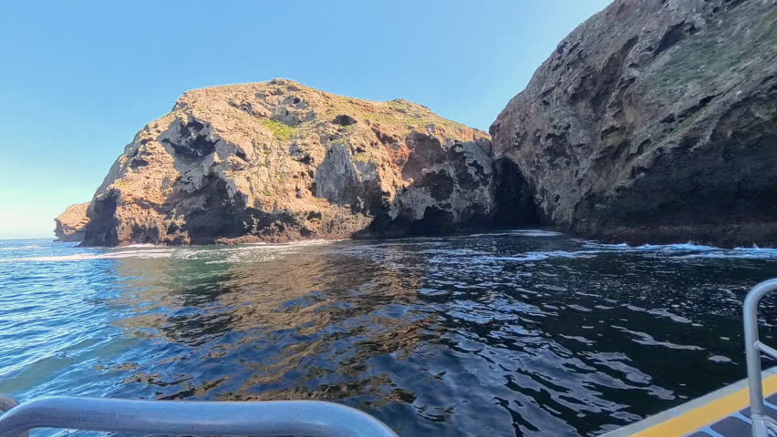Floating in Cove toward Sea Cave along shore of Channel Islands National Park