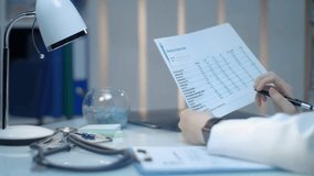 A female doctor reviews medical analysis results, examining patient reports, conducting allergy testing, and ensuring accurate healthcare and professional medical care. - Powered by Shutterstock - Get 15% off with code: PIKWIZARD15