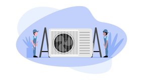 HVAC Installation Technician Service Animation Video 4K suitable for your project needs - Powered by Shutterstock - Get 15% off with code: PIKWIZARD15