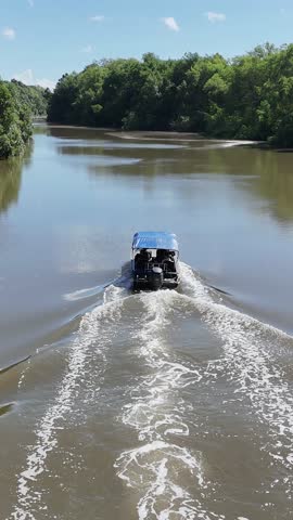 Boat Tour At Tutoia In Maranhao Brazil. Parnaiba Delta Landscape. Cruise Trip. Boat Tour At Tutoia In Maranhao Brazil. Safari Delta Of The Americas. Mangrove Skyline. Parnaiba Delta.