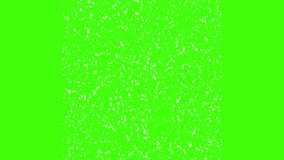 Falling white snow or dust particles against a bright green screen background. Seamless loop animation for VFX overlay in vertical video formats. - Powered by Shutterstock - Get 15% off with code: PIKWIZARD15
