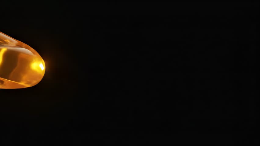 Golden liquid flows in dark space with reflections. - Powered by Shutterstock - Get 15% off with code: PIKWIZARD15