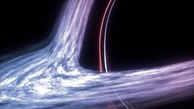 Accurate Realistic Black Hole with Distorted Ring and Light, including Relativistic Doppler Effect, Blue Red Light Beaming, High Exposure, Accretion Disk Close-Up Video - Powered by Shutterstock - Get 15% off with code: PIKWIZARD15