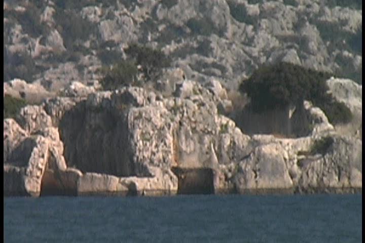Zoom out to a seaside restaurant in Kekova, Turkey