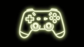 A glowing neon game controller on a black background evokes a sense of modern entertainment. Perfect for illustrating gaming, technology, and leisure concepts.  - Powered by Shutterstock - Get 15% off with code: PIKWIZARD15