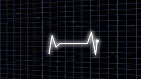Glowing heartbeat pulse with a cardiogram waveform on a digital medical monitor, showing health signals, frequency curves, and diagnostic data for cardiology, anatomy, and patient monitoring - Powered by Shutterstock - Get 15% off with code: PIKWIZARD15