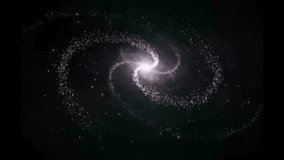 A captivating animation of a spiral galaxy, with its luminous core and swirling arms, set against the dark, star-filled backdrop of the universe. - Powered by Shutterstock - Get 15% off with code: PIKWIZARD15