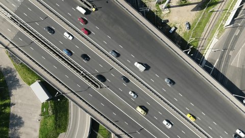 Aerial View of Moscow Ring Road Interchange