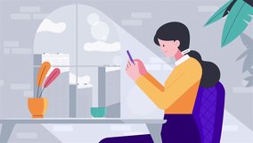 Diverse group in blue flat style, technology in education cartoon for teamwork, digital classroom, modern schooling, social student moment - Powered by Shutterstock - Get 15% off with code: PIKWIZARD15