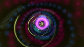 Colorful Neon Vortex Tunnel, Concentric Spiral Light Orbs. Vivid abstract image featuring a swirling neon vortex with bright rings and glowing orbs. Dynamic, futuristic atmosphere ideal for technology - Powered by Shutterstock - Get 15% off with code: PIKWIZARD15