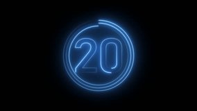 Neon number 20 animation. Neon countdown 20 text number. and creating a stunning 4k video.	
 - Powered by Shutterstock - Get 15% off with code: PIKWIZARD15