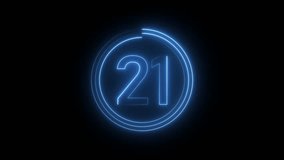 Neon number 21 animation. Neon countdown 21 text number. and creating a stunning 4k video.	
 - Powered by Shutterstock - Get 15% off with code: PIKWIZARD15