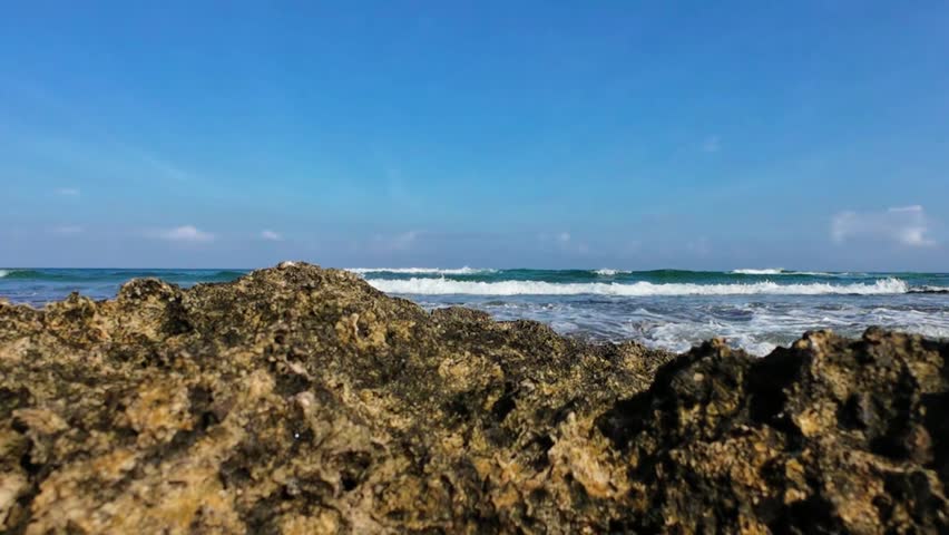 Coral rocks along the beach