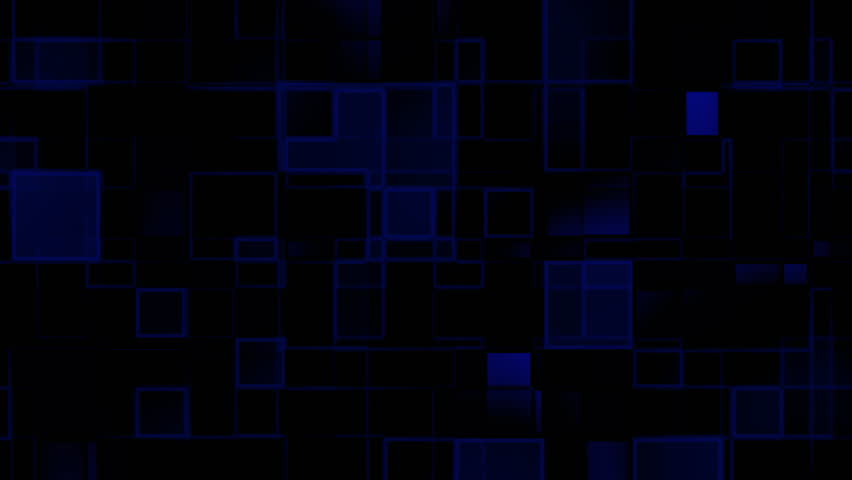 Dark blue abstract squares form a dynamic grid animation. Geometric shapes shift and glow creating a futuristic digital atmosphere. - Powered by Shutterstock - Get 15% off with code: PIKWIZARD15