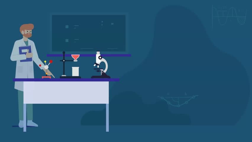 Chemist in the Lab Motion Graphics Animation