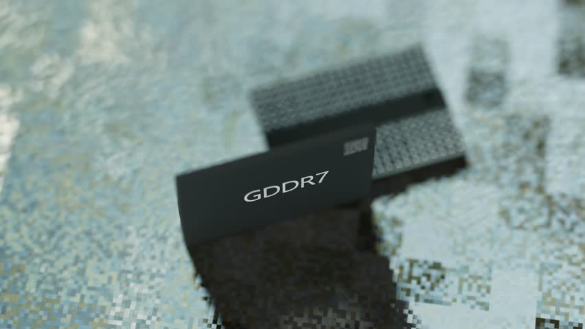 GDDR7 Graphics memory chip package.