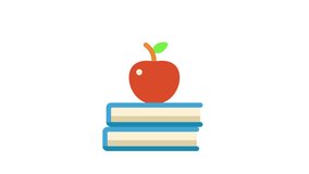Red apple bouncing on a stack of blue books - Powered by Shutterstock - Get 15% off with code: PIKWIZARD15