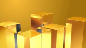 abstract golden 3d cubes geometric shape floating motion background animated 4k video	footage - Powered by Shutterstock - Get 15% off with code: PIKWIZARD15