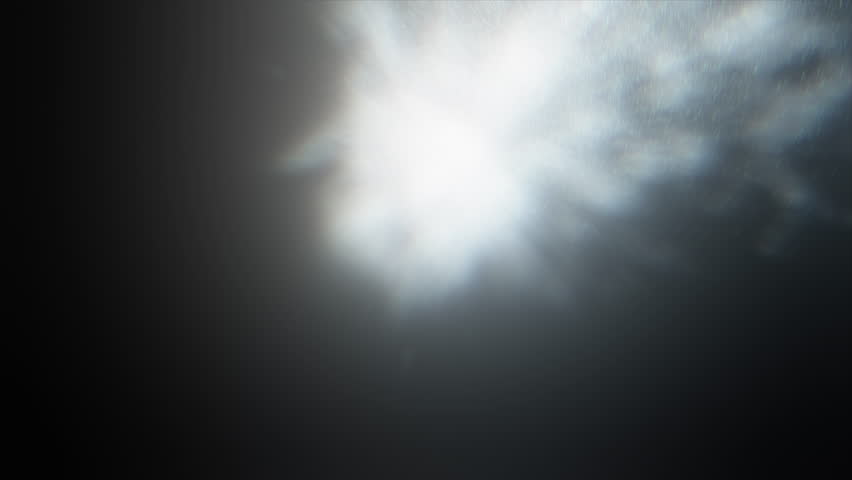 Rotating View Around Abstract Comet in Deep Space with Ice Debris Particles Flying Off on Black Background. 3D Animation of 3i Atlas.
