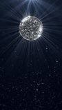 
Disco Ball with Reflected Moving Rays Rotating. Mirror disco ball in white light. Isolated disco ball on black background. Close-up. Mirror ball spinning indoors. Performance. The reflection of light - Powered by Shutterstock - Get 15% off with code: PIKWIZARD15