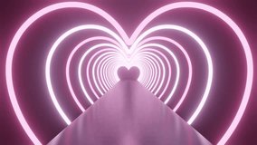 Futuristic Neon Laser light tunnel. neon rays abstract background love Heart neon tunnel loop. multicolor neon glow romantic tunnel. Fiction Animation. Bright radial beams. pink white. Anniversary - Powered by Shutterstock - Get 15% off with code: PIKWIZARD15