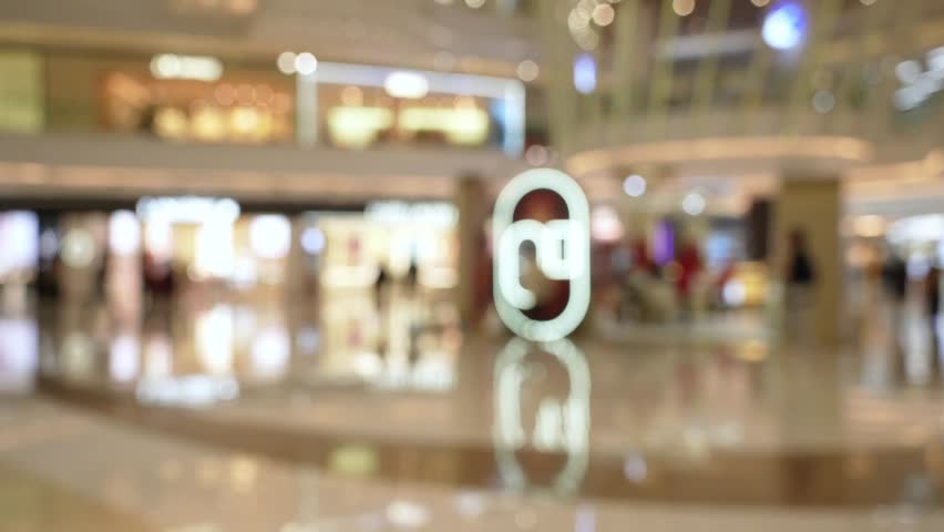 Abstract blur and defocus shopping mall in department store interior for background