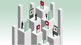 Social Media Engagement and Digital Communication Hierarchy 3d animation cartoon - Powered by Shutterstock - Get 15% off with code: PIKWIZARD15