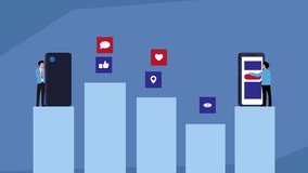 Social Media Engagement and Digital Marketing Metrics cartoon animation - Powered by Shutterstock - Get 15% off with code: PIKWIZARD15