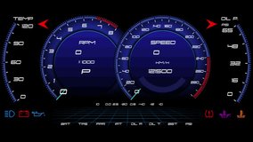 Animated digital dashboard interface. Perfect for futuristic car UI, HUD design, and speed gauge visuals. - Powered by Shutterstock - Get 15% off with code: PIKWIZARD15