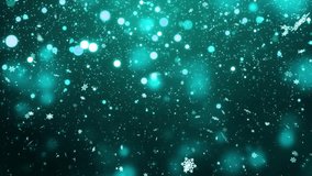 blizzard snowfall glitter bokeh particles falling snowflakes animation holiday Christmas, happy new year abstract background - Powered by Shutterstock - Get 15% off with code: PIKWIZARD15