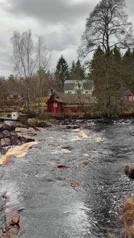 The old mill house by a river on the countryside located in Southern Sweden.