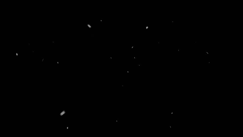 Few Snowflakes Falling Down And Rotating On Alpha Backgrond