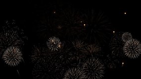 4K New year's eve fireworks celebration in the night sky. 3D animation. Happy new years idea. national holiday, new year party or celebration event. glowing eve fireworks. independence. 2025 2026 - Powered by Shutterstock - Get 15% off with code: PIKWIZARD15