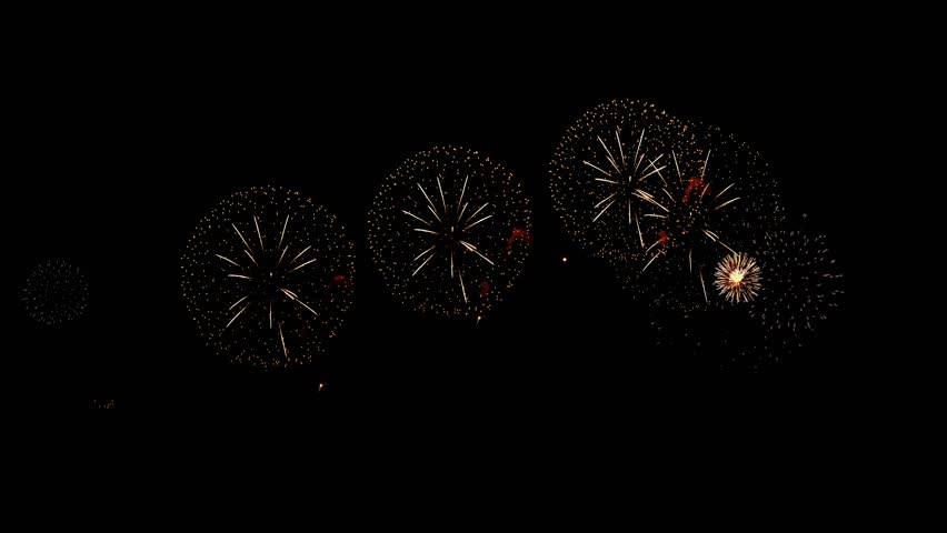 Real fireworks show performance display celebration festival holiday dark sky 2025 for abstract background, anniversary, celebration, 4th July, Independence Day happy new year 2026