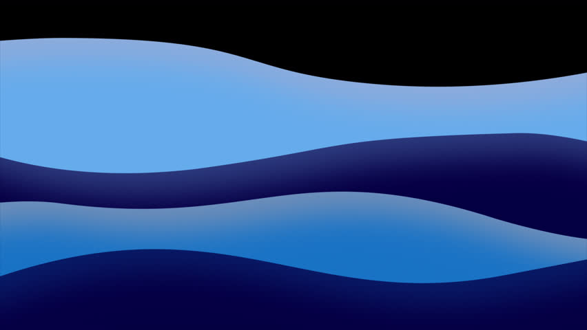 Blue Abstract Wave Animation with Alpha Channel.