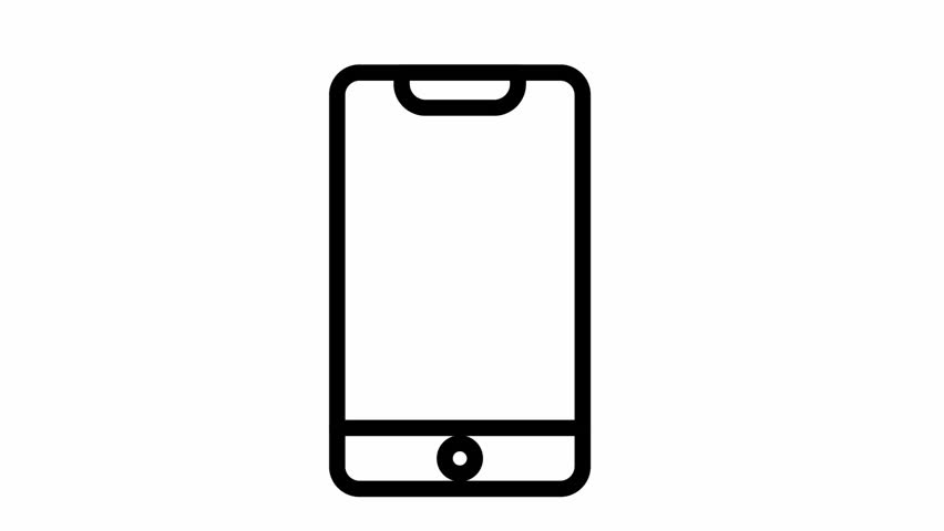 phone wifi icon animation simple flat