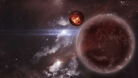 Red Planets Cosmic Nebula Space Fantasy Background Video. - Powered by Shutterstock - Get 15% off with code: PIKWIZARD15