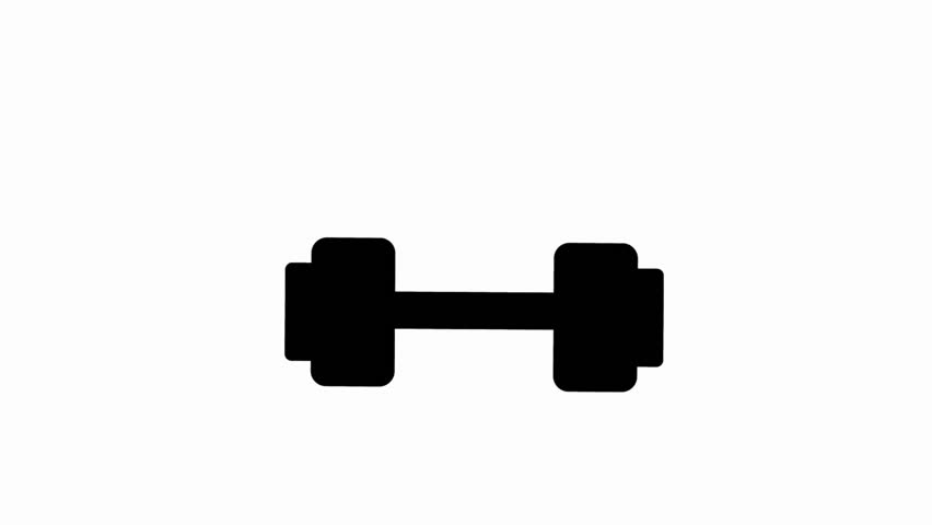 barbell icon animation simple flat