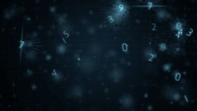 Digital Matrix Of Numbers Data Stream Background. A futuristic, abstract digital scene with glowing numbers and blue lights, illustrating data, technology, and connectivity.  - Powered by Shutterstock - Get 15% off with code: PIKWIZARD15