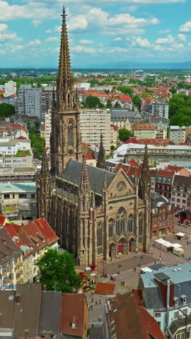 Aerial view of Mulhouse, Alsace, France