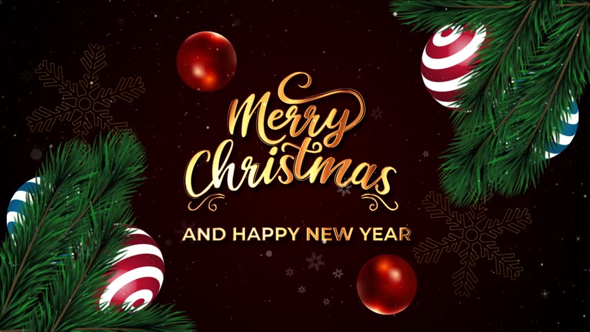 Merry Christmas Golden Spark Animation