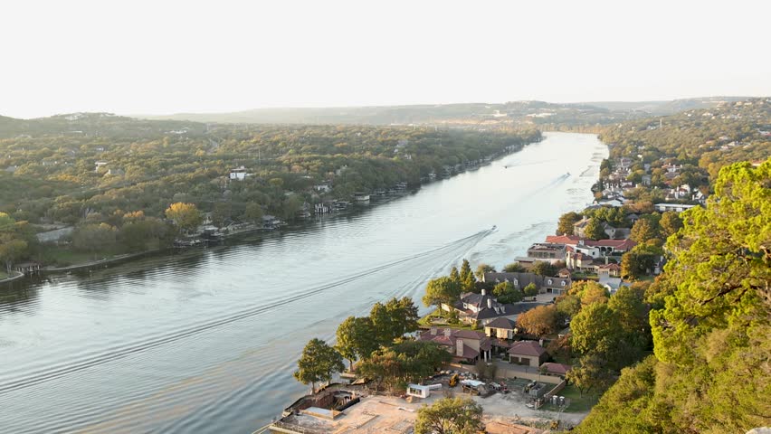 Lake Austin Waterfront Homes From Mount Bonnell Hill Country View